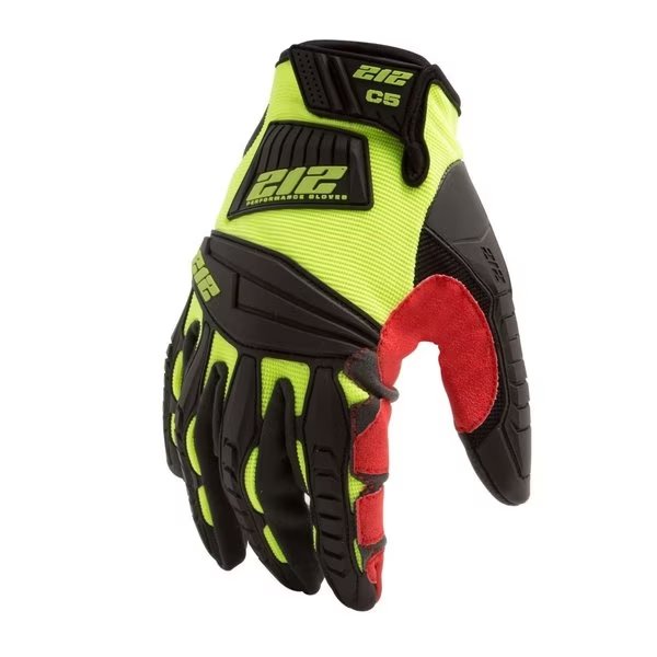Hi-Vis Cut Resistant Impact Coated Gloves, A4 Cut Level, Red/Yellow, M, 212 Performance, Mfr#: IMPC5-88-009